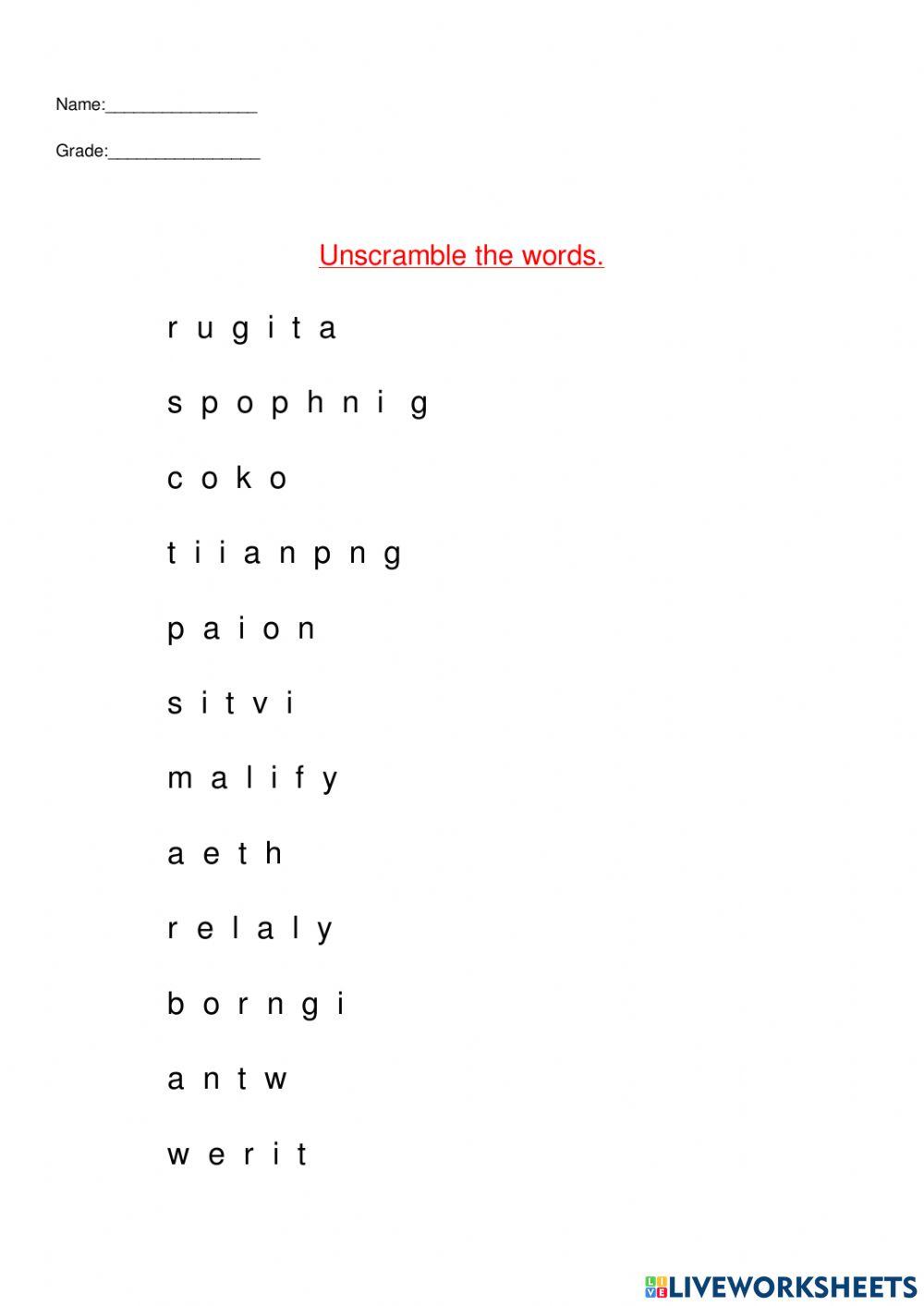 Vocabulary