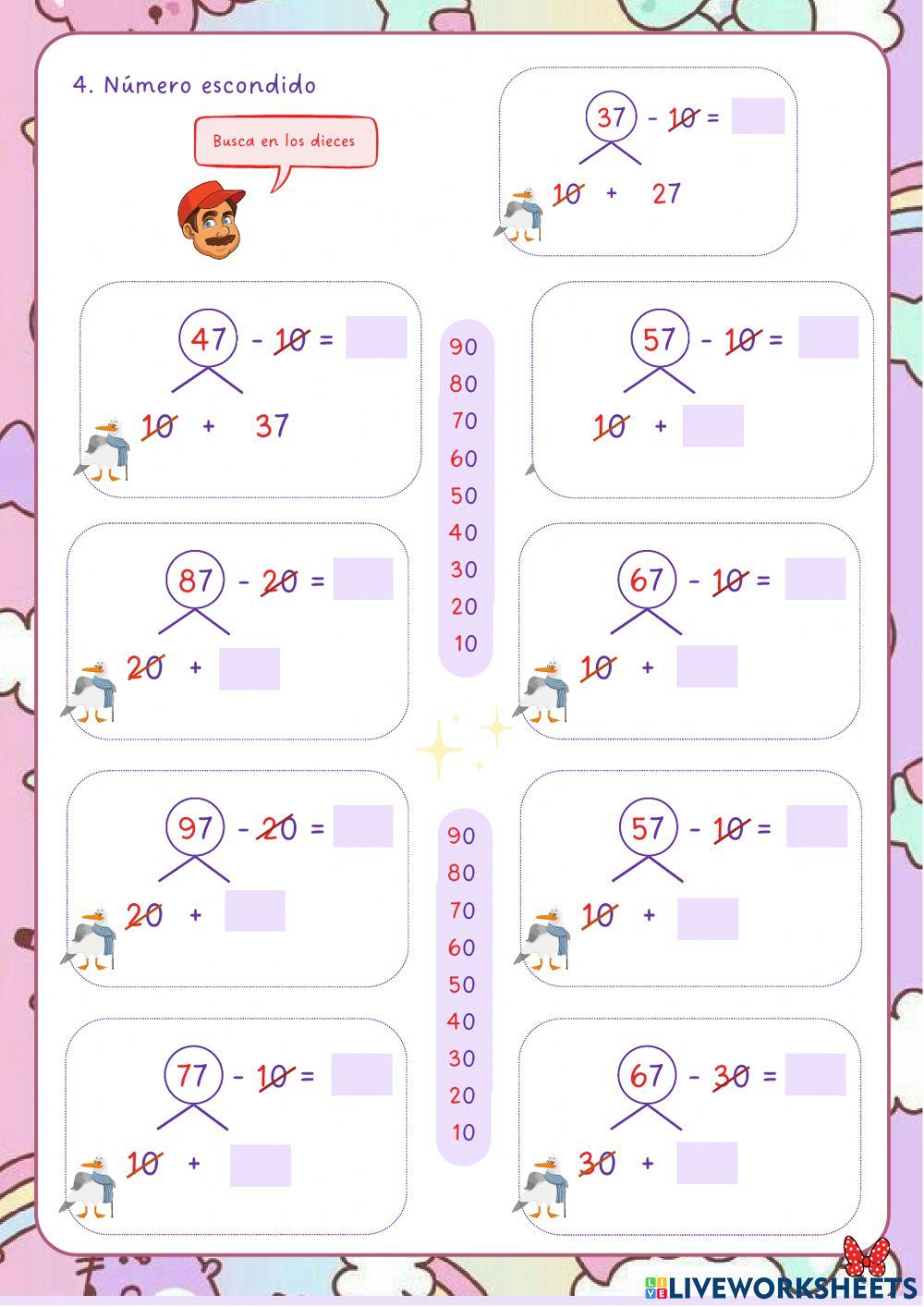 La resta en árbol V