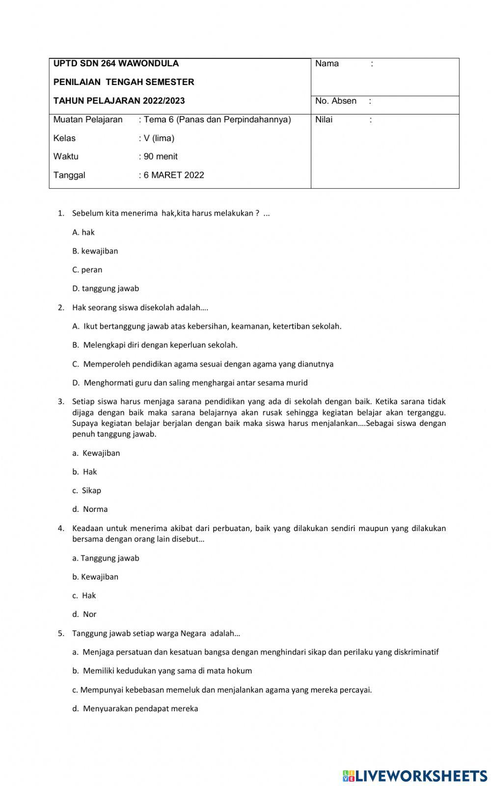 Penilaian tengah semester