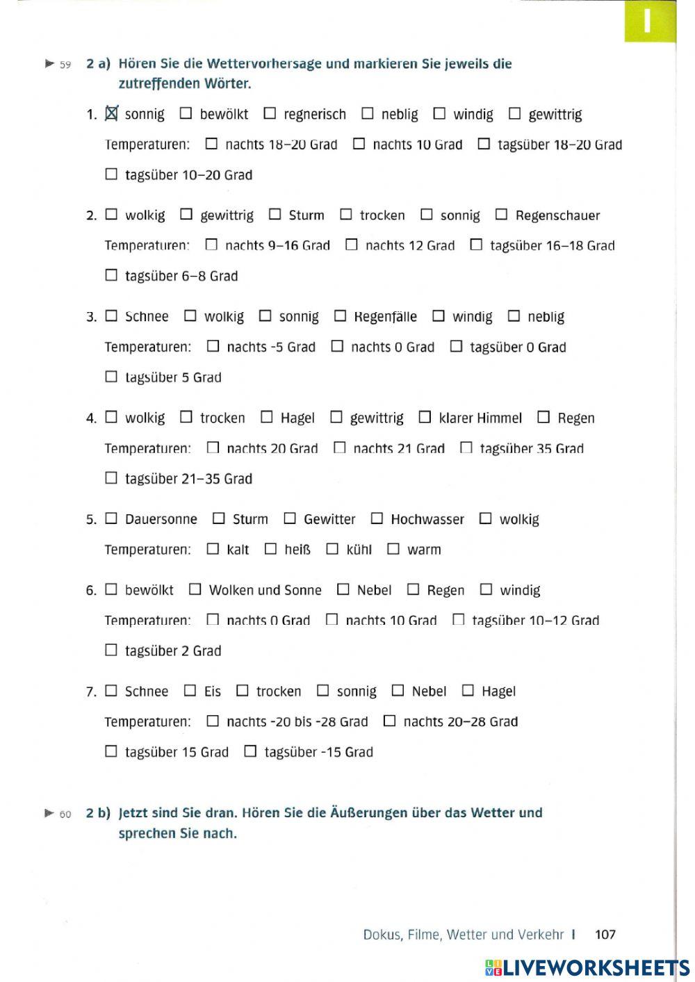 A2 lek11 Hören und Sprechen I2