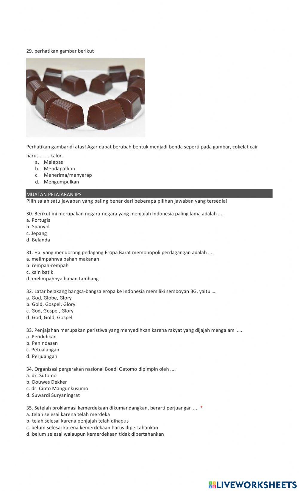 Penilaian tengah semester tema 7