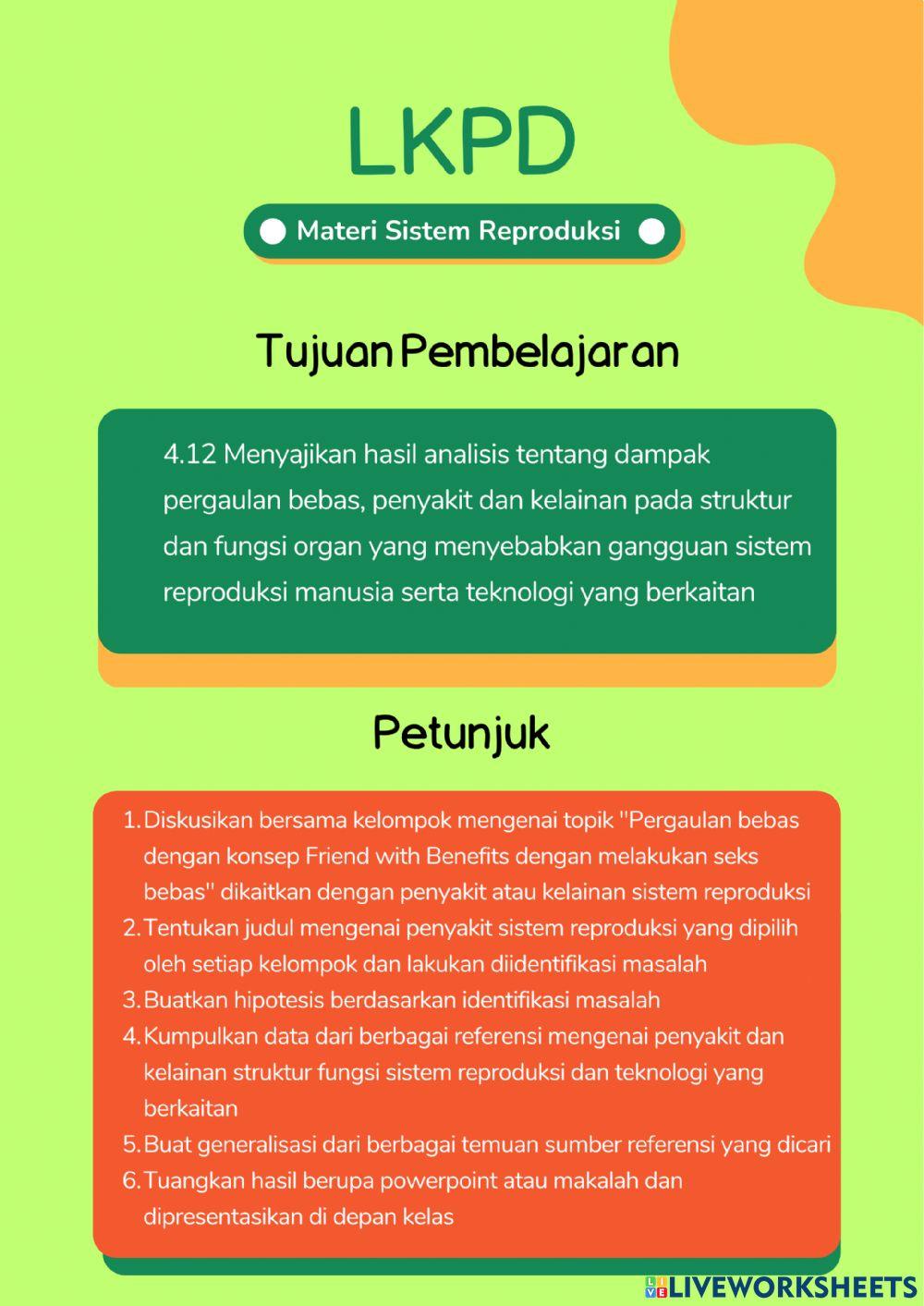 Lks sistem reproduksi kelas 11 ipa
