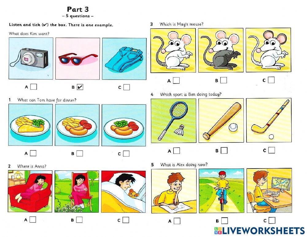 Starters 1-Test3 Listening