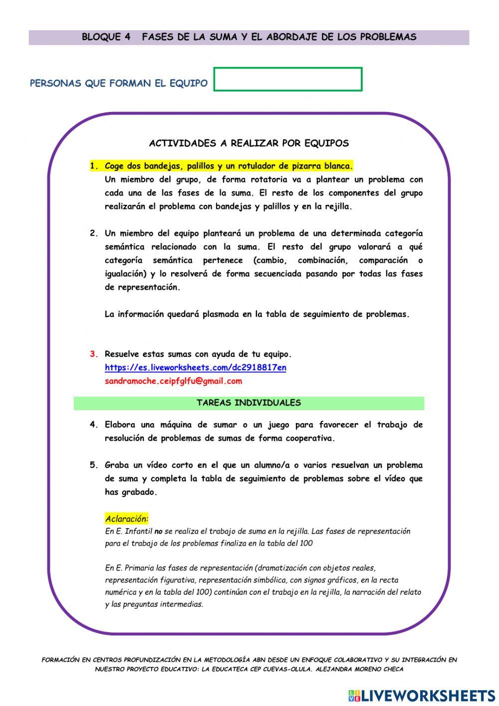 Seguimiento problemas abn