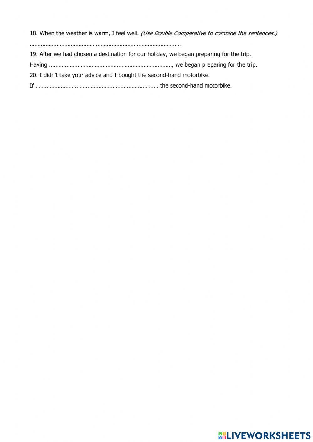 Review: Sentence Transformation