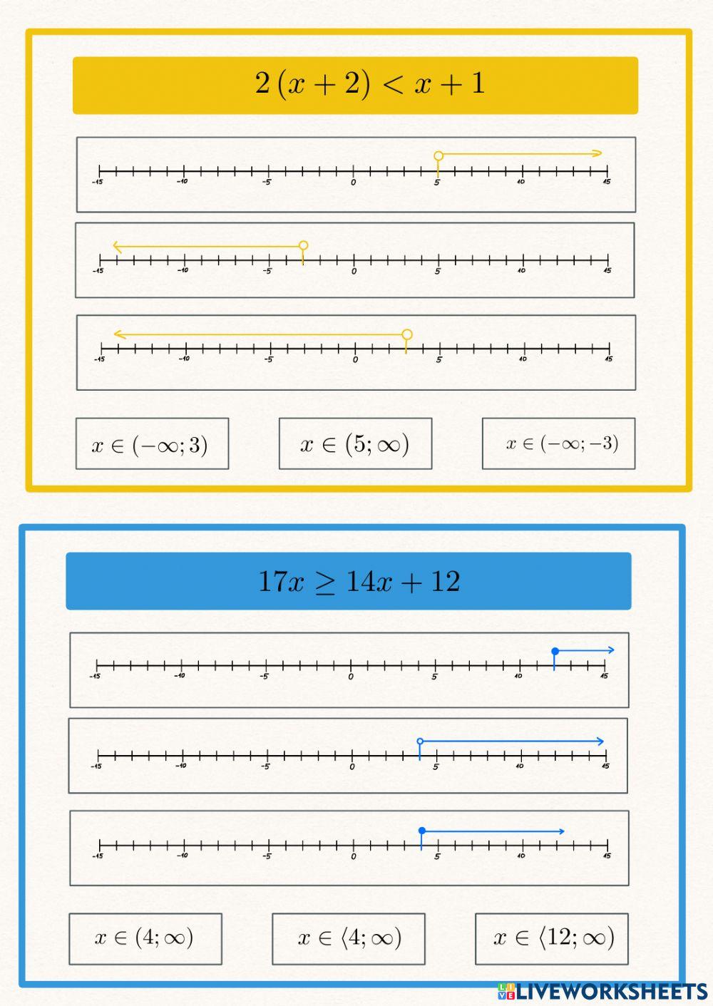 Nerovnice a intervaly 1
