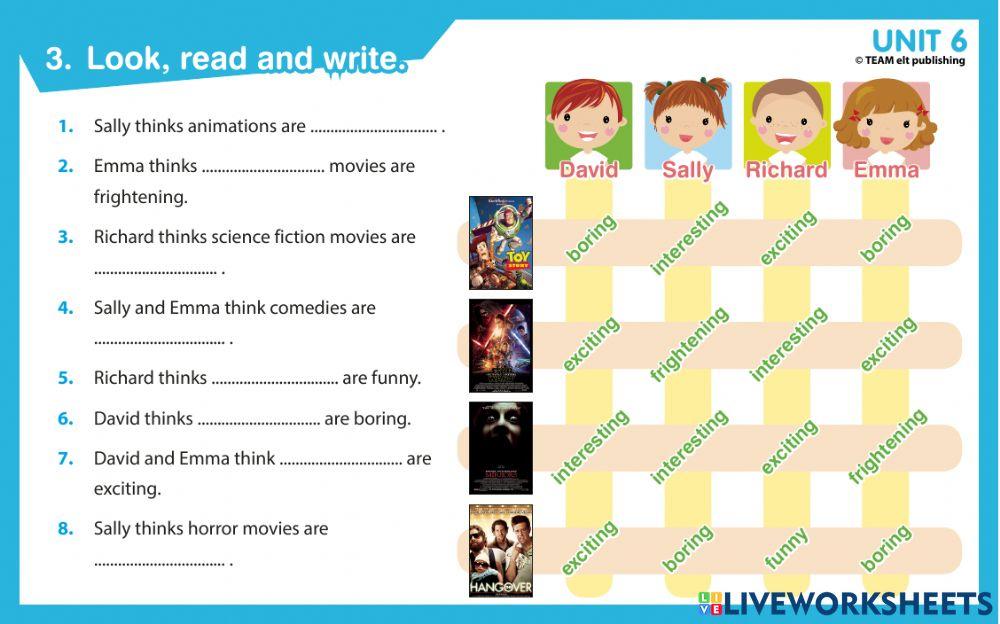 5. sınıf 6. ÜNİTE-MOVIES