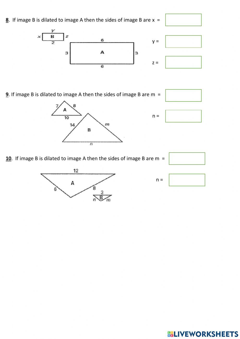Dilation Worksheet Math Dilation Worksheet, Formula, And Def