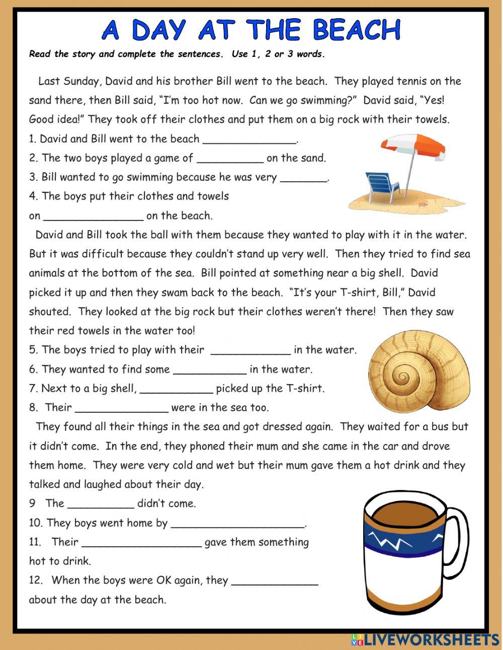 A Day at the Beach Reader