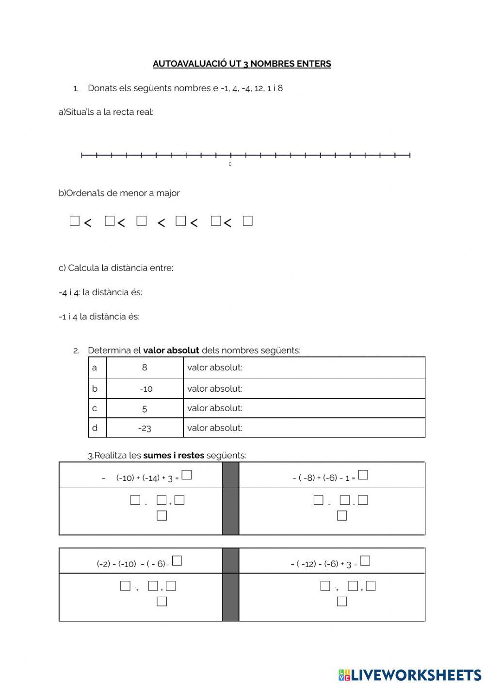 Autoavaluació enters