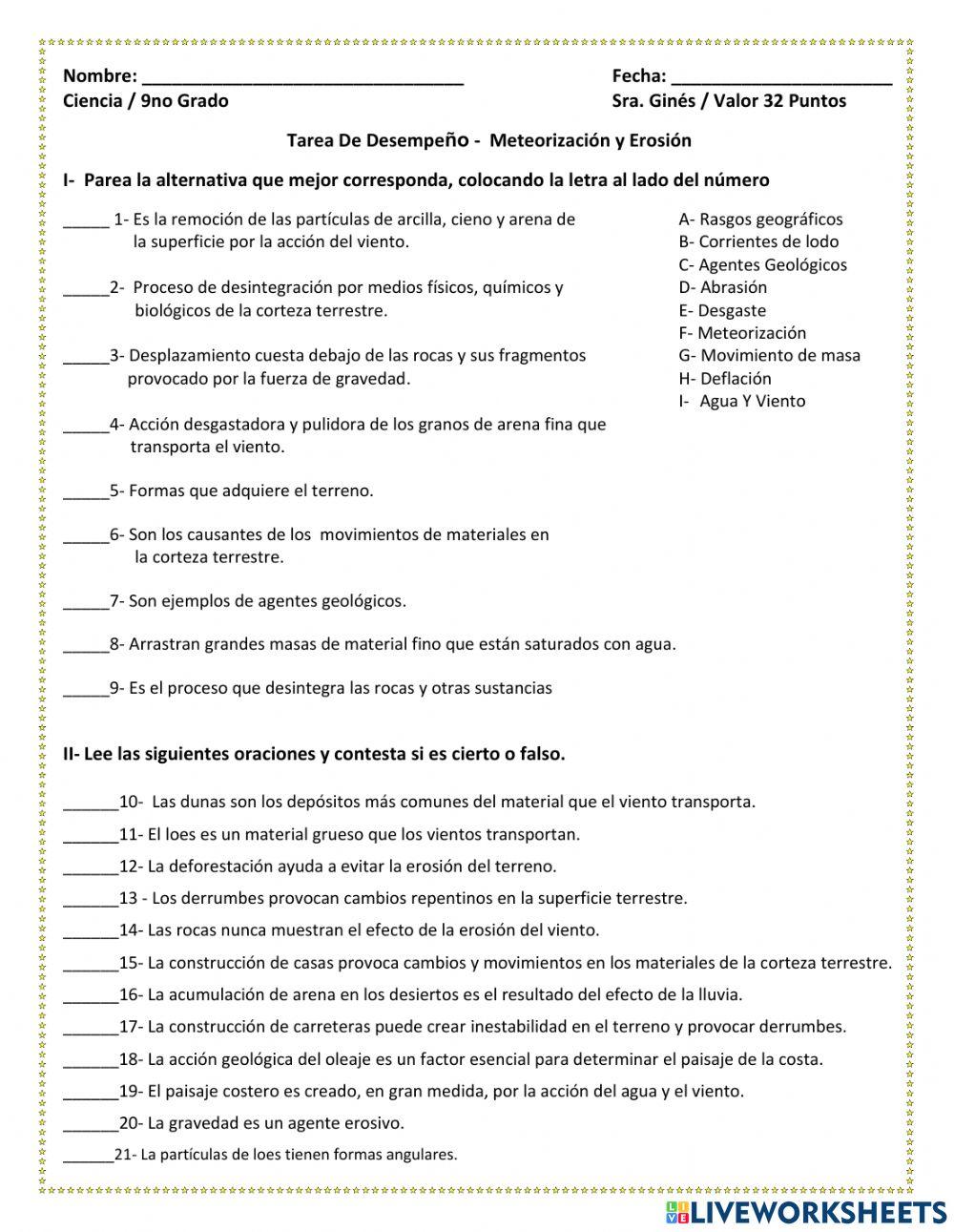 La Erosión Y Meteorización