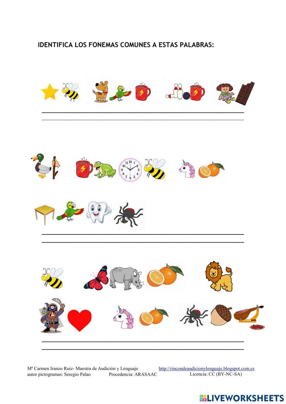 Actividades de conciencia fonológica