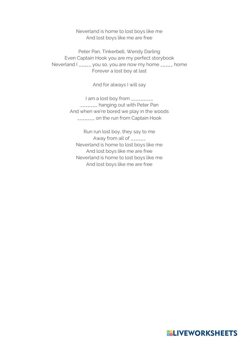 Adverbs of frequency in a song