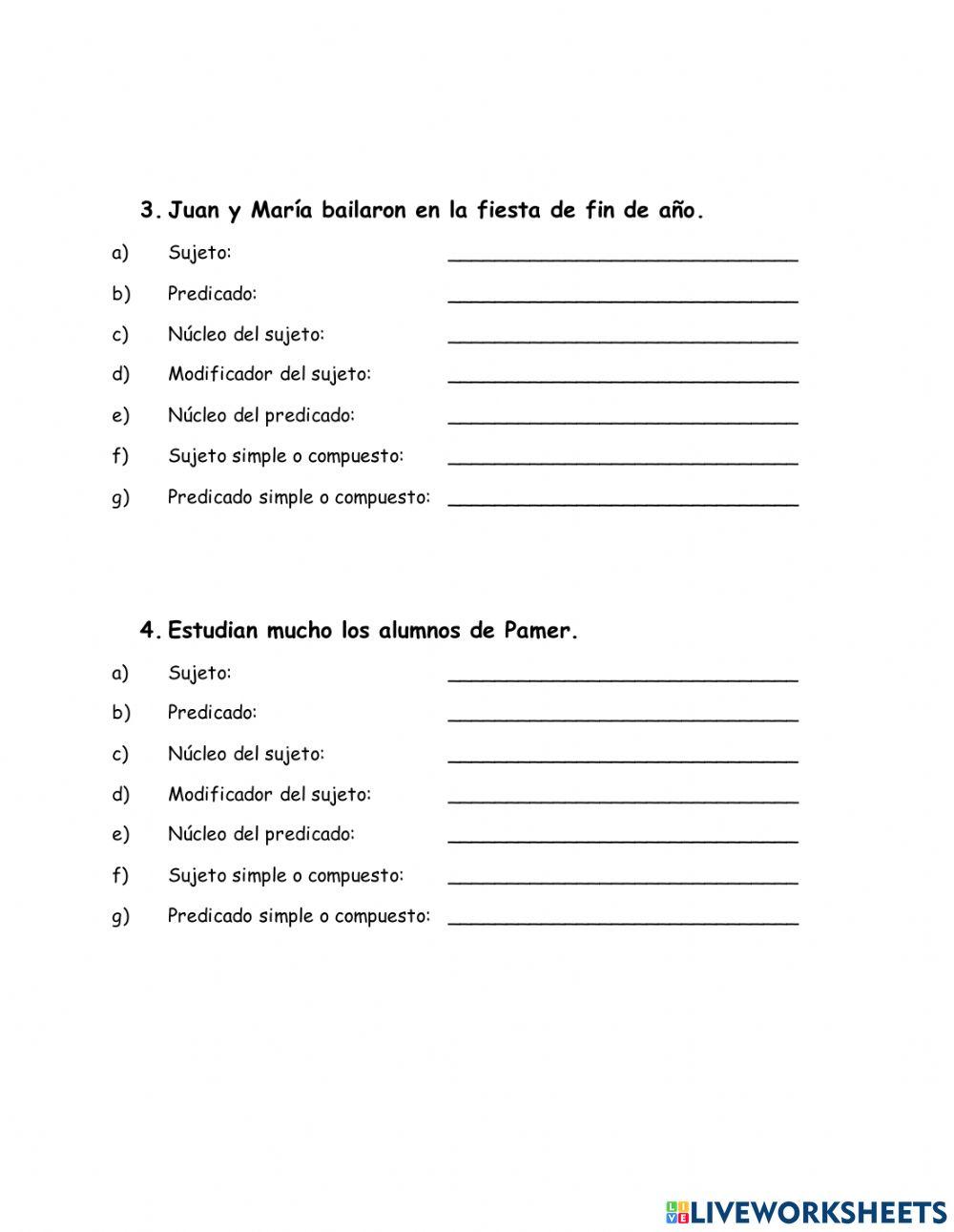 Analisis de la oracion