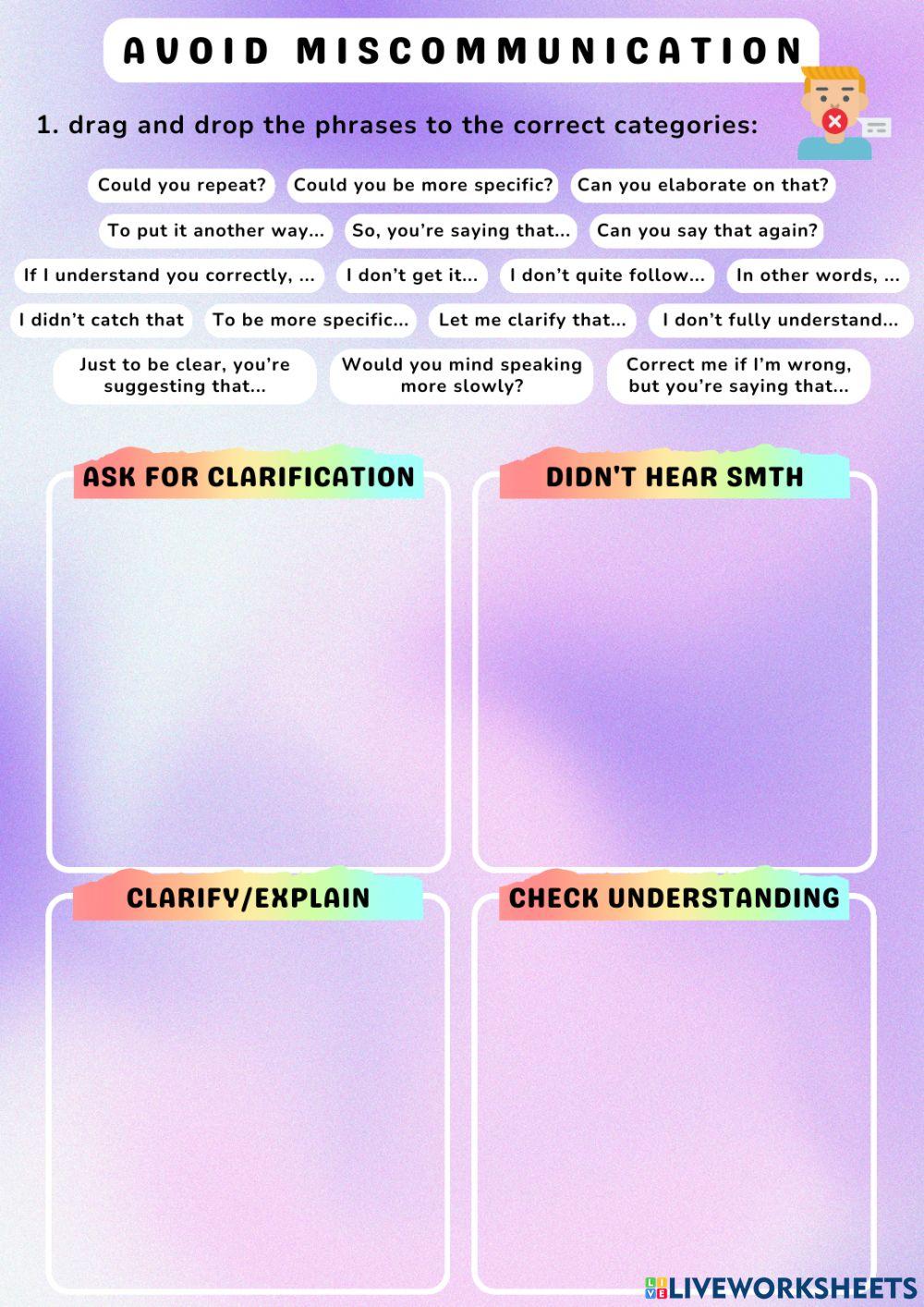 Avoid Miscommunication