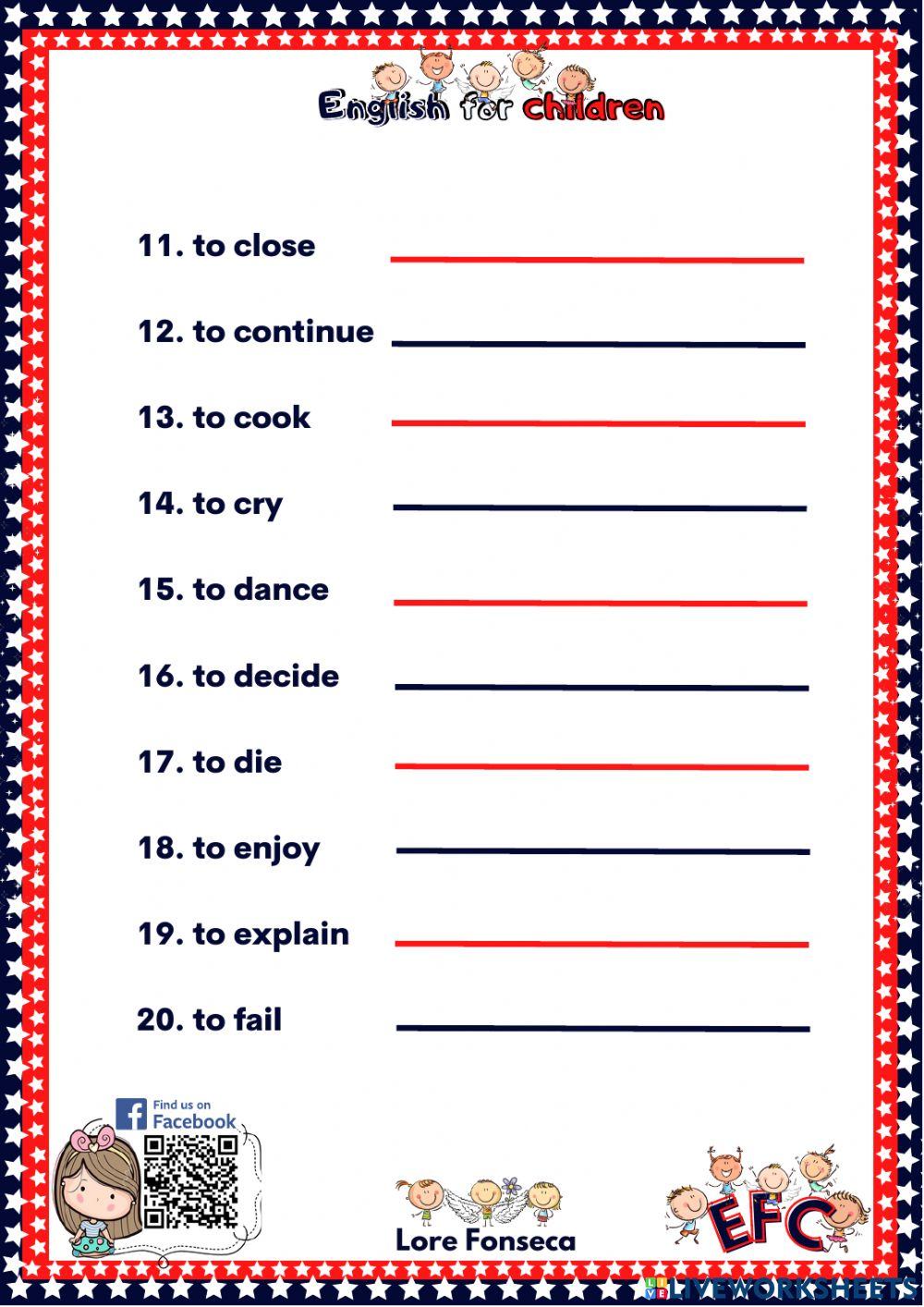 Regular verbs EFC LORE FONSECA Regular verbs EFC LORE FONSECA