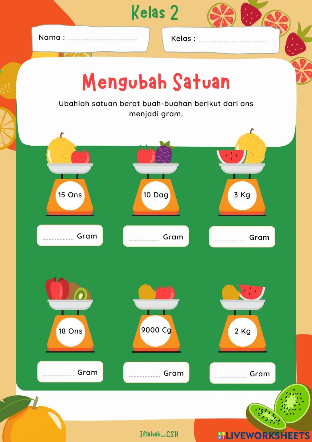 Menentukan Satuan berat