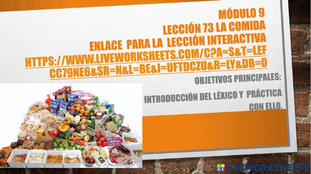 Comida  clase 1  Semestre 2