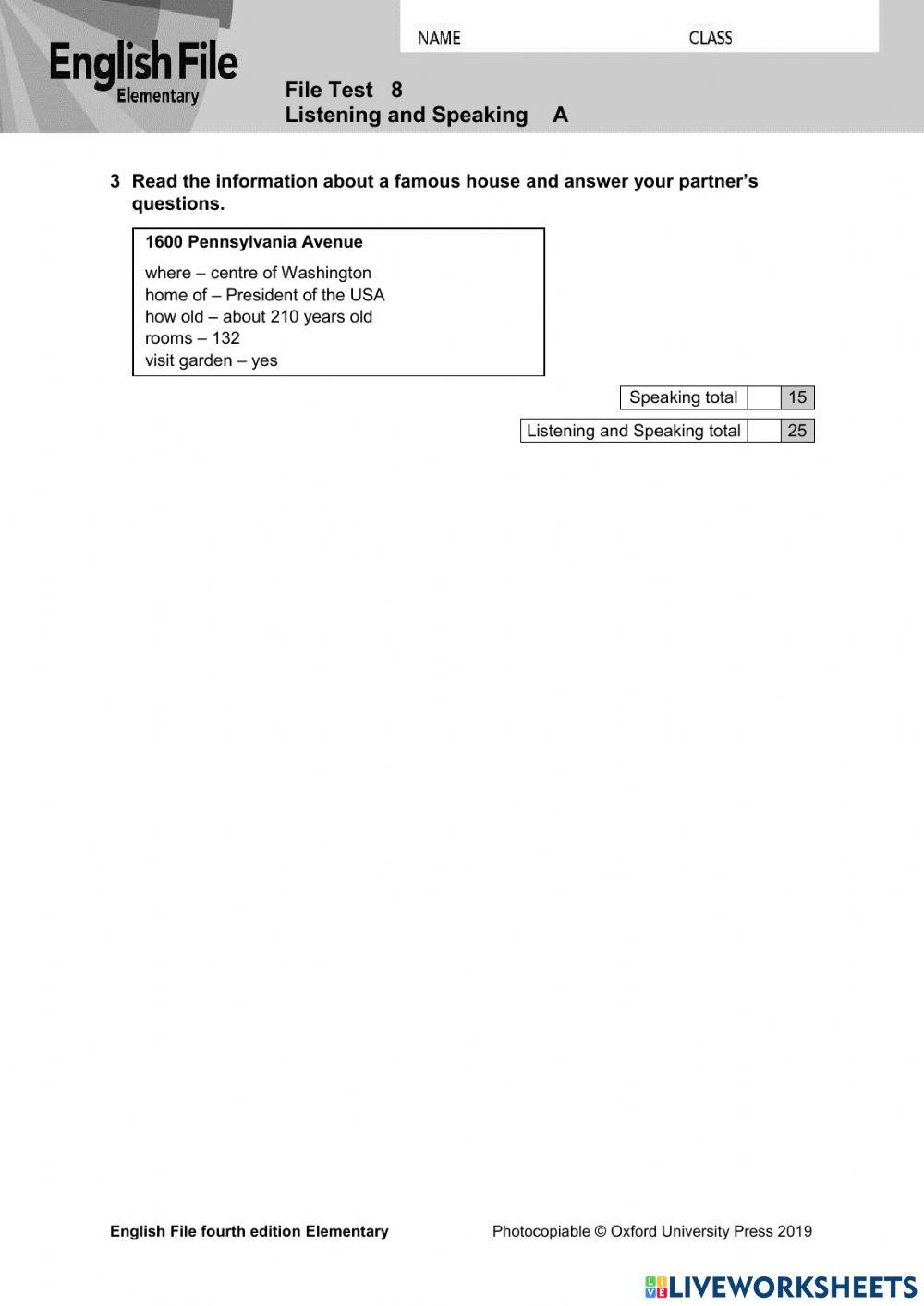 EF elementary Unit 8