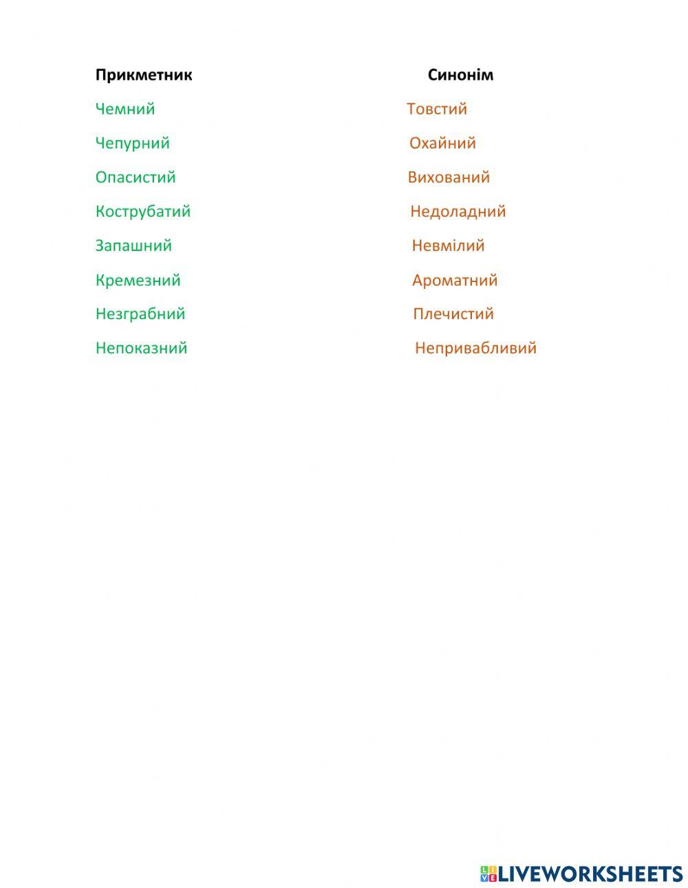 Відмінювання прикметників