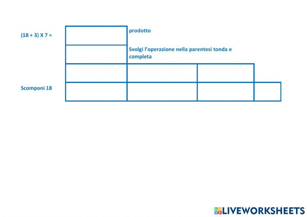 Proprietà distributiva della moltiplicazione