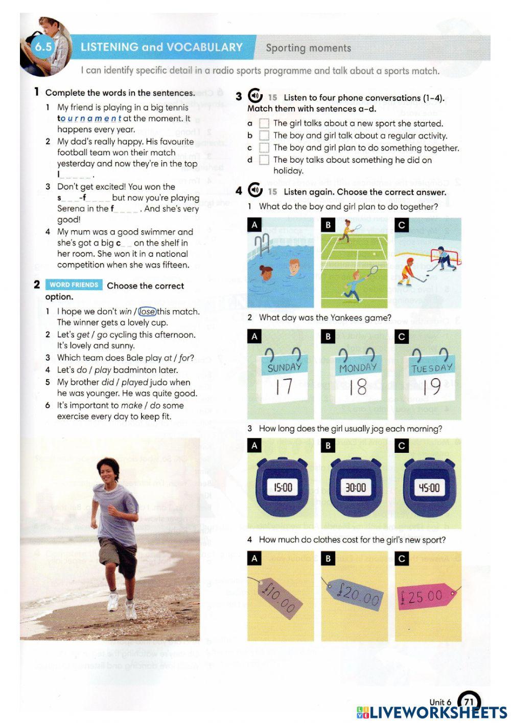 Wider World 1 -Workbook 6.5