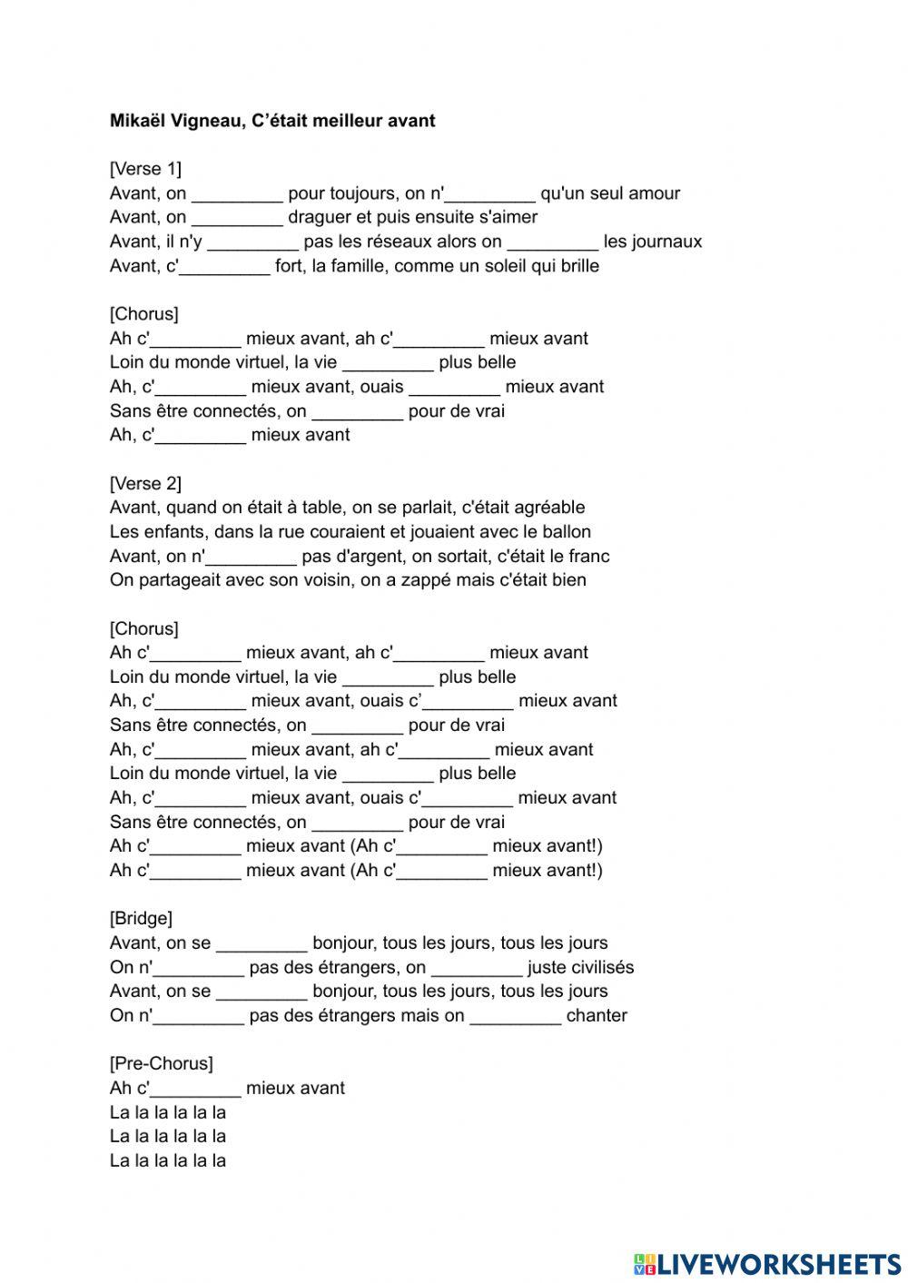 C'était mieux avant