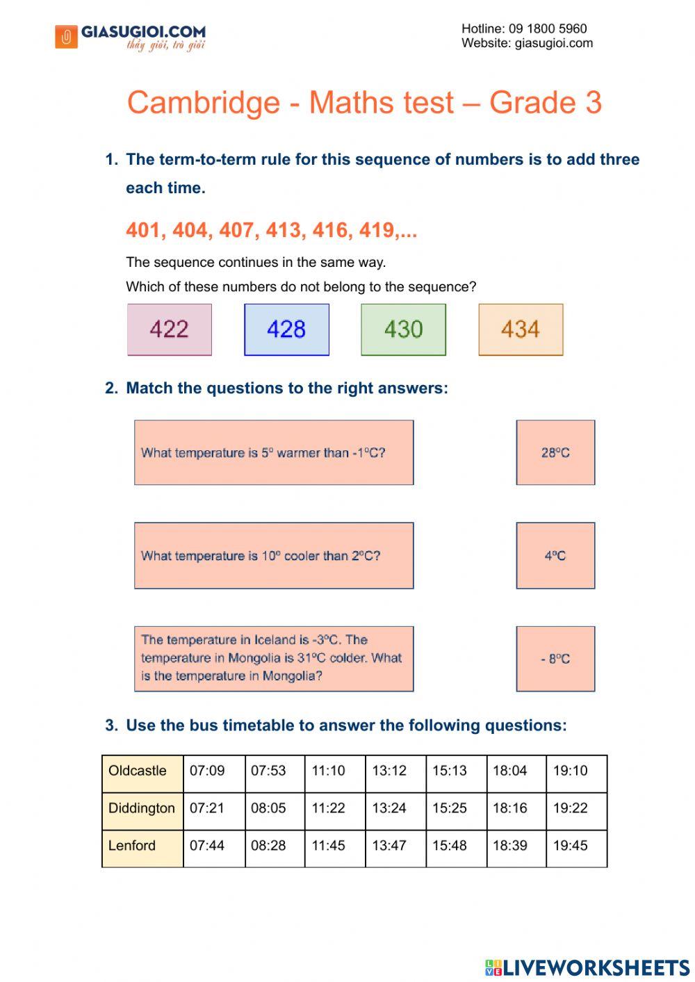 Cambridge mat free interactive worksheets 2557206