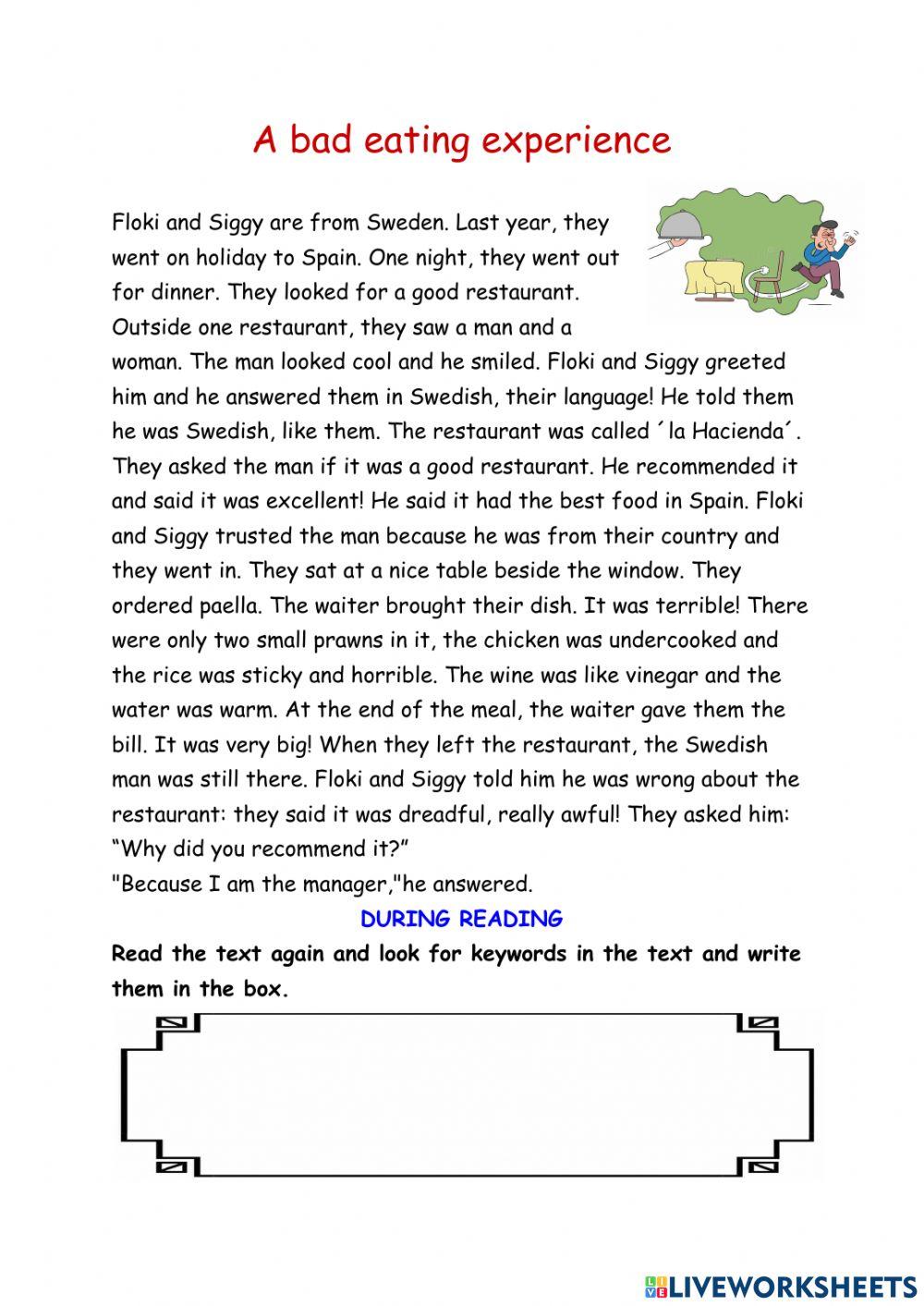 A Bad Eating Experience