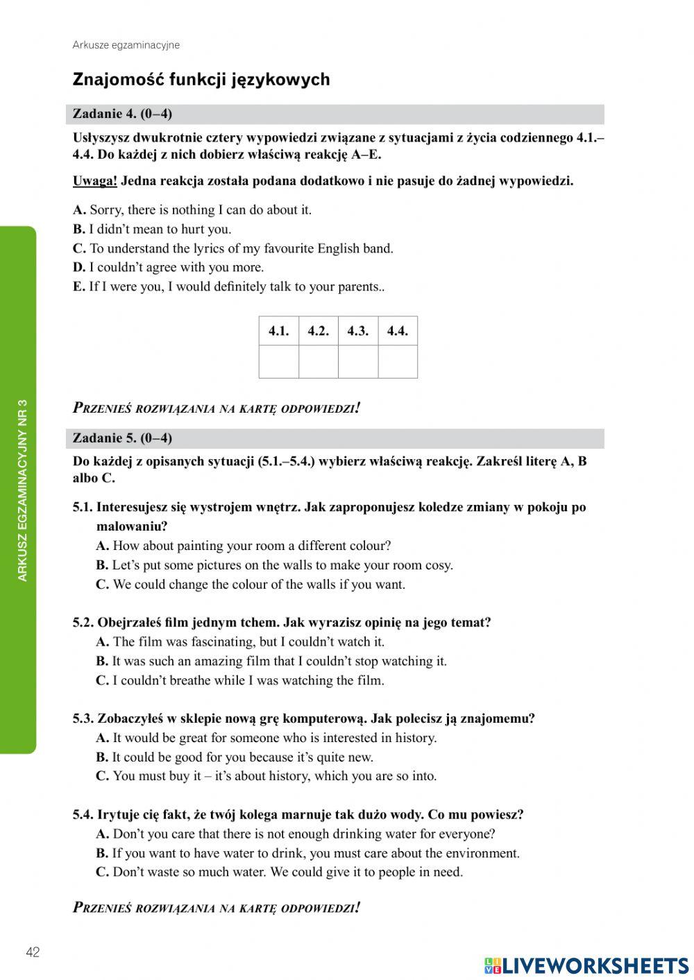 egzamin ósmoklasisty