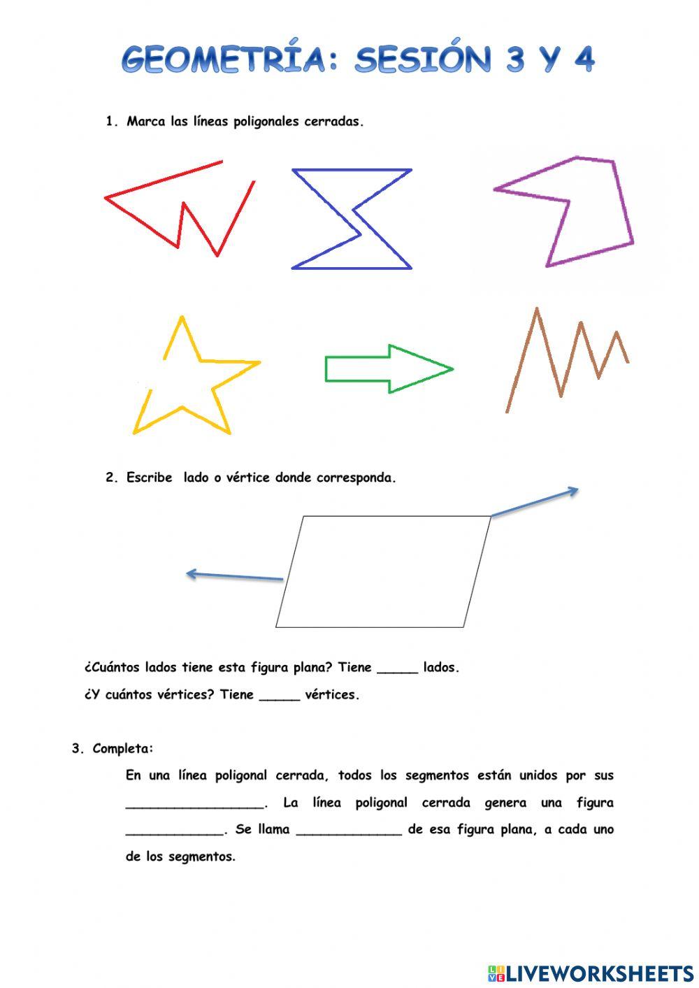 Geometría: sesión 3 y 4