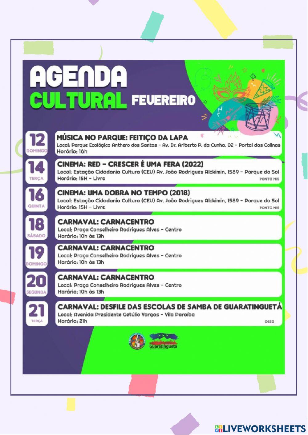 Agenda cultural