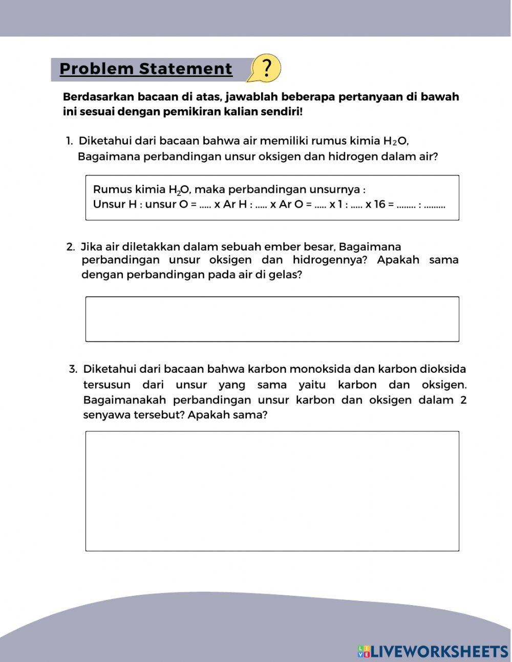 LKPD Hukum Proust dan Hukum Dalton