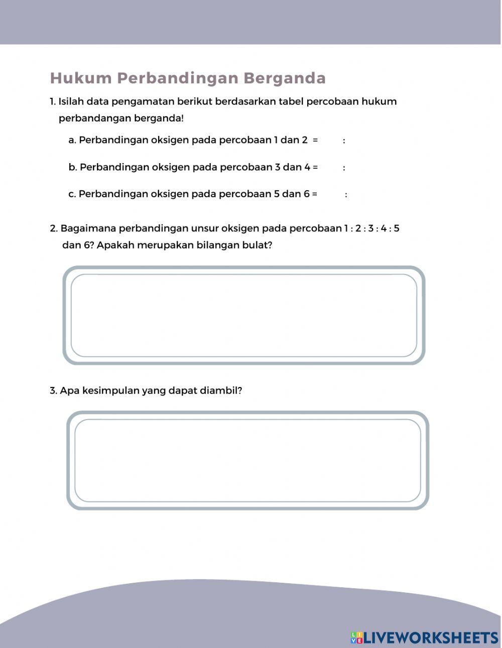 LKPD Hukum Proust dan Hukum Dalton