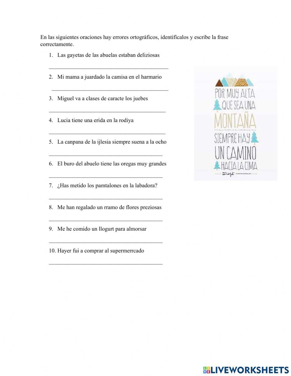 Errores ortográficos