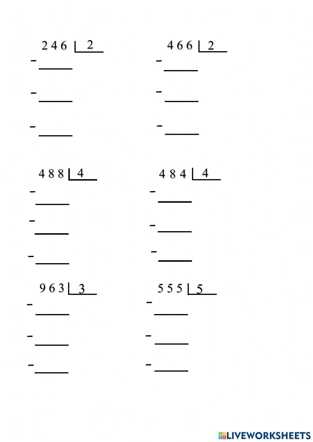 Divisiones Exactas (3 cifras entre 1) pt. 1