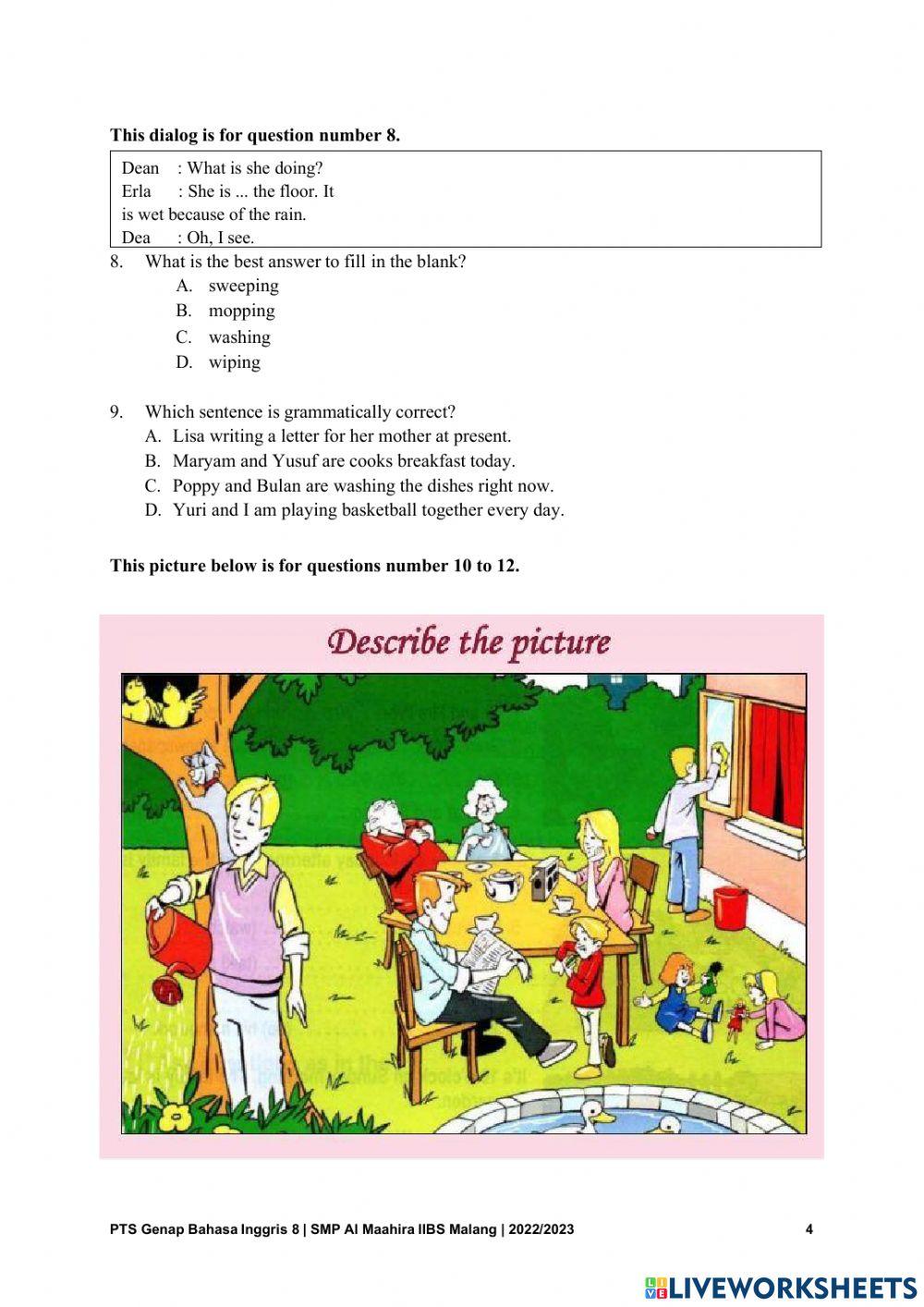 PTS Kelas 8 Bahasa Inggris