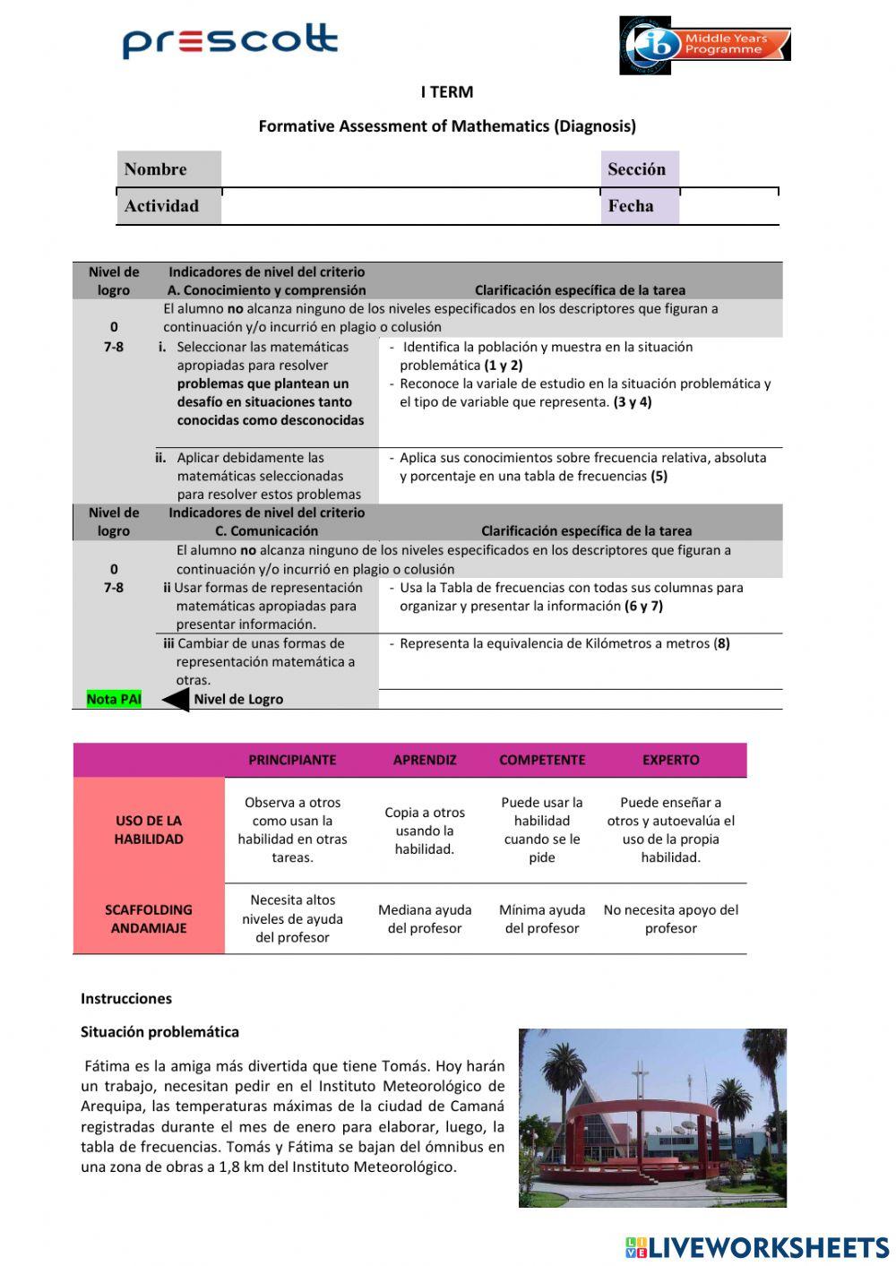 Evaluación diagnóstica