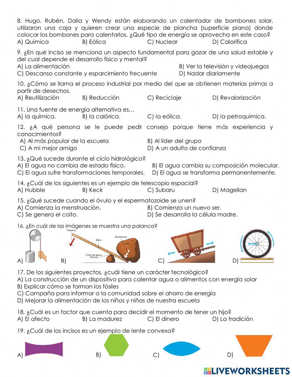 6° ciencias naturales olimpiada del conocimiento 2023