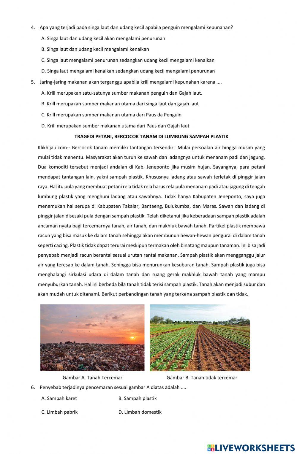 Latihan PTS Genap IPA 7