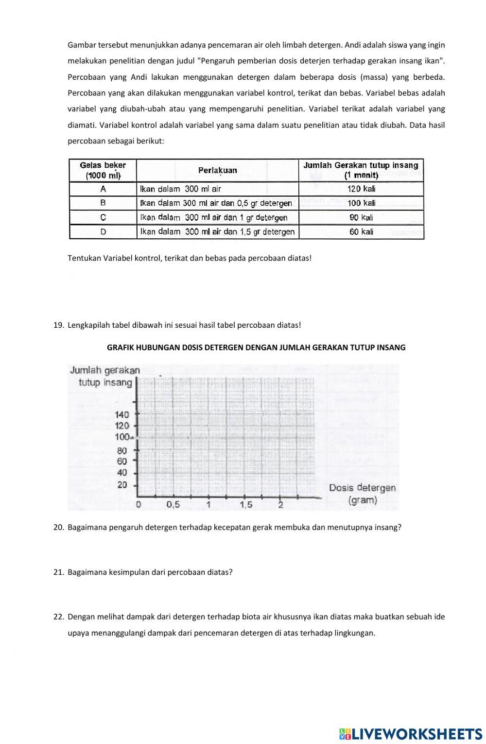 Latihan PTS Genap IPA 7