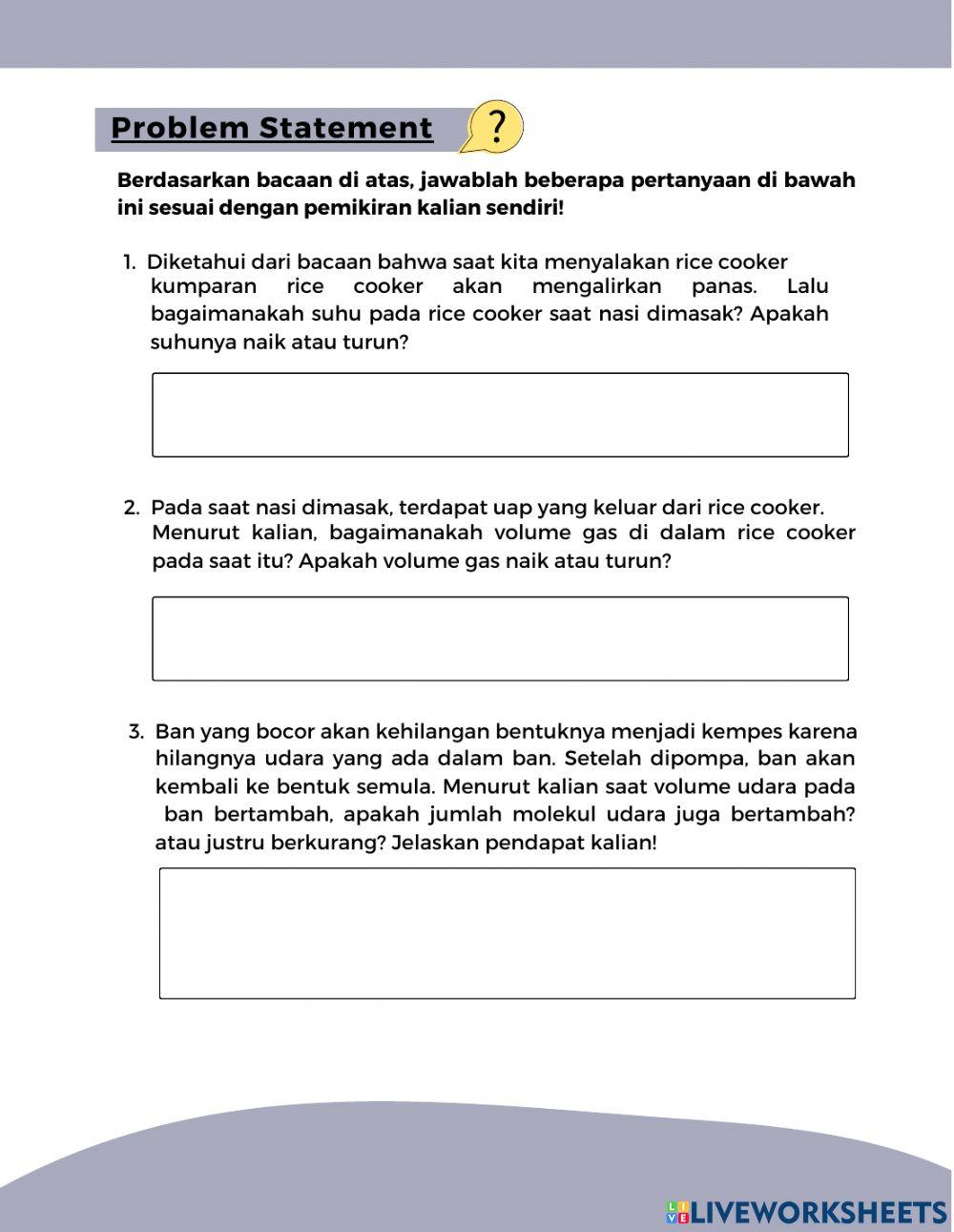 LKPD Hukum Gay Lussac dan Hukum Avogadro