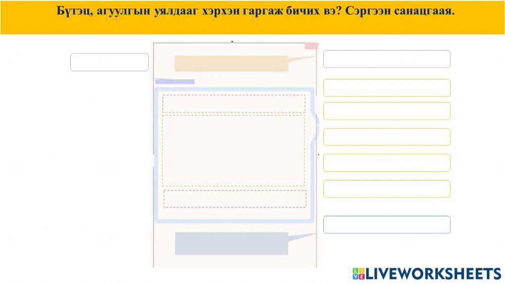 Тодорхойлолтын бүтэц