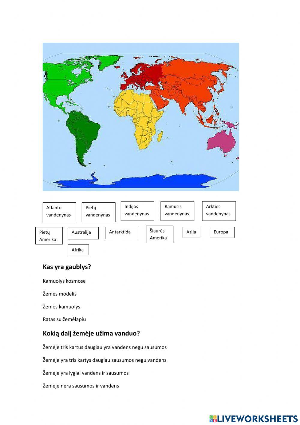 Žemynai ir vandenynai