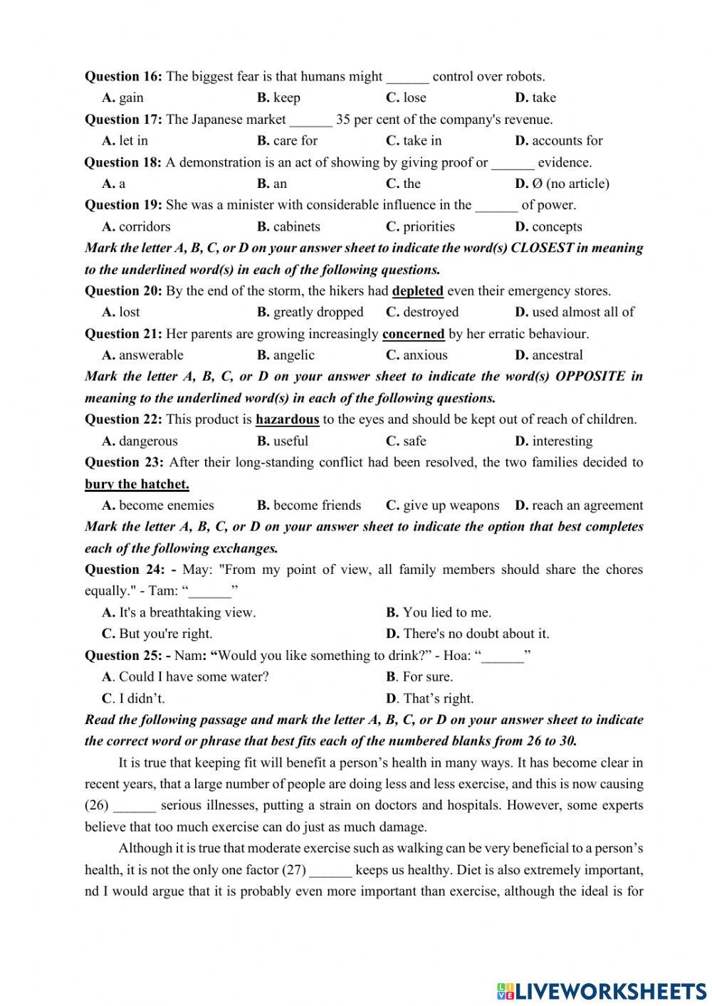 Đề thi TNTHPT QG 2