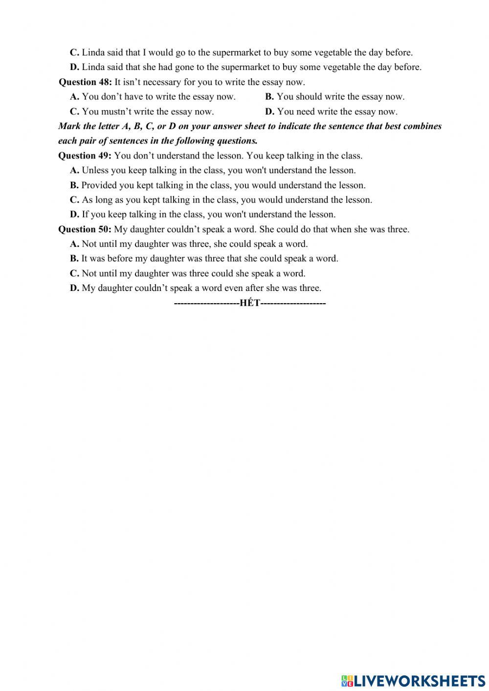 Đề thi TNTHPT QG 2