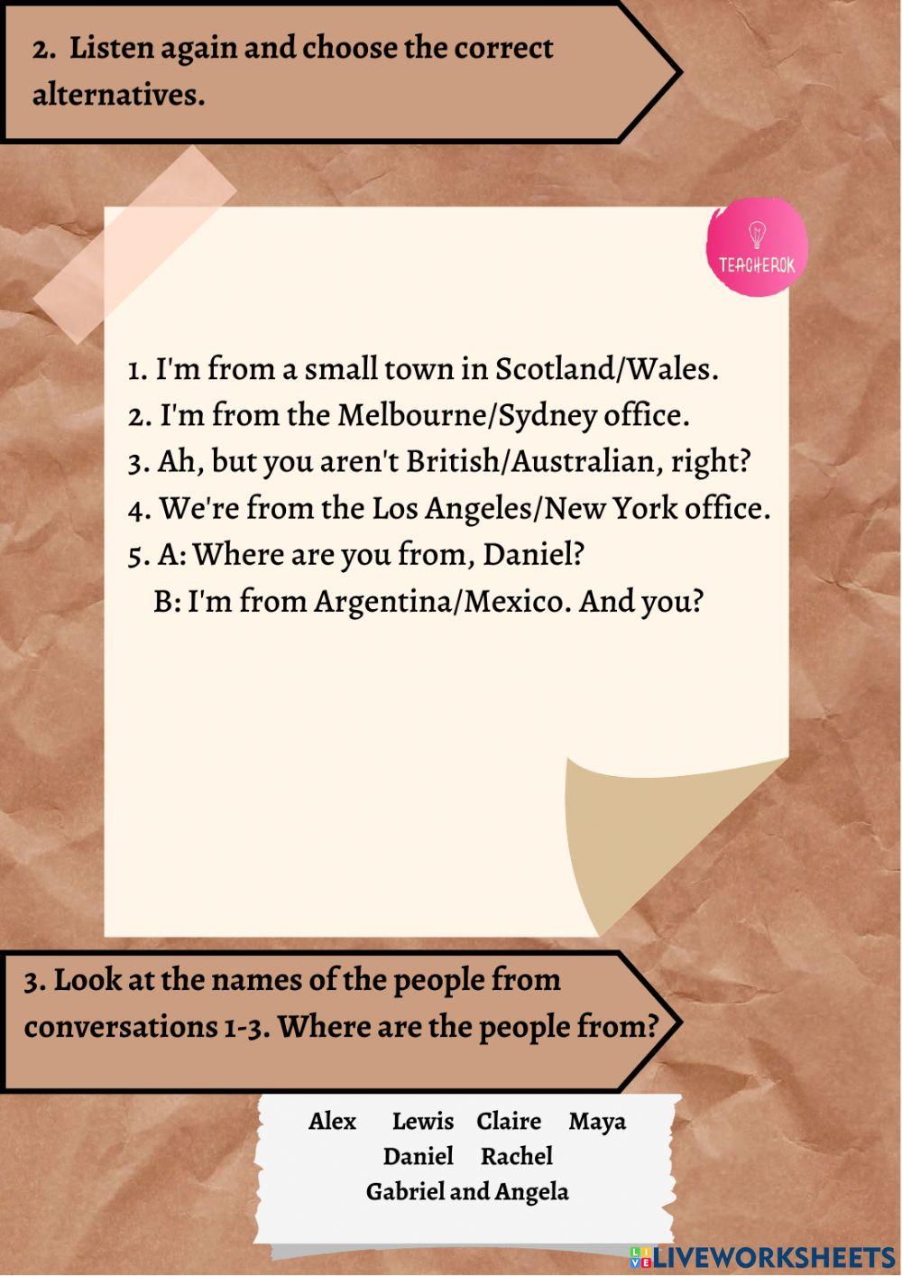 The verb 'be'. Question words