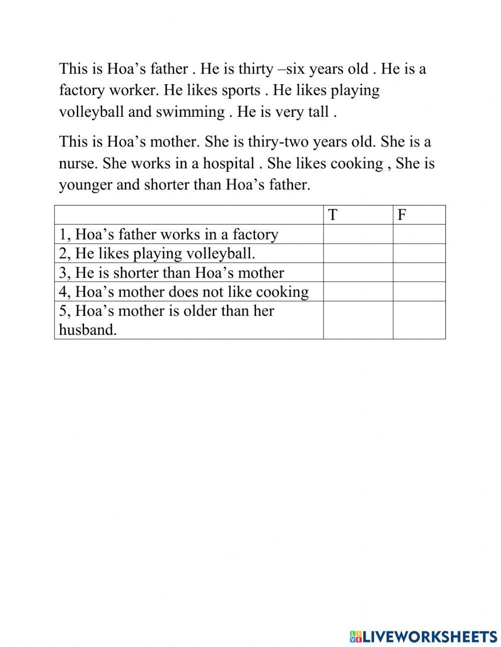 Unit 14 What does he look like?