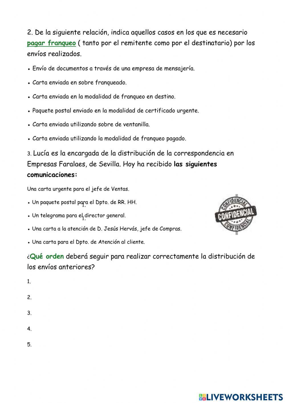 Gestión de correspondencia