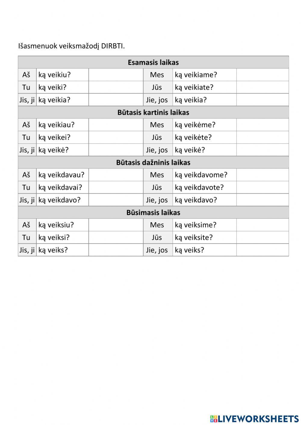 Veiksmažodžių asmenavimas